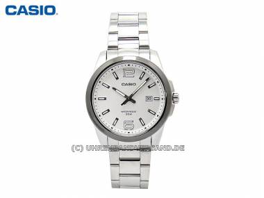 Herrenuhr MTP-1296GD-7AVEF Ziffernblatt silber mit Edelstahlband von Casio (*CA*HU*) - Bild vergr��ern 