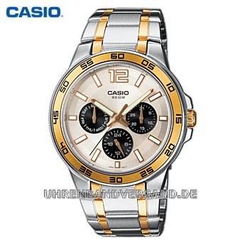 Herrenuhr MTP-1300SG-7AVEF Chronograph Edelstahlband bicolor von Casio (*CA*HU*) - Produktbild 