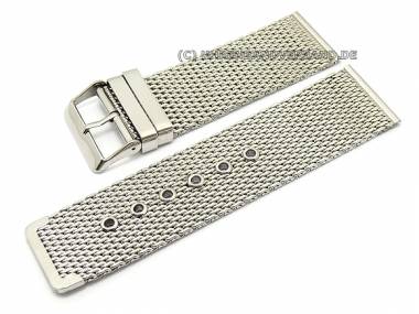 Uhrenarmband 24mm Edelstahl Milanaise poliert Dornschlie�e - Bild vergr��ern 