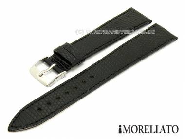 Uhrarmband XL -Livorno Cucito- 20mm schwarz echt Eidechse von MORELLATO (Schlie�enansto� 16 mm) - Bild vergr��ern 
