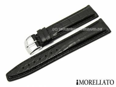 Uhrarmband echt Alligator 20mm schwarz matt Felsina-Kollektion MORELLATO (Schlie�enansto� 18 mm) - Bild vergr��ern 