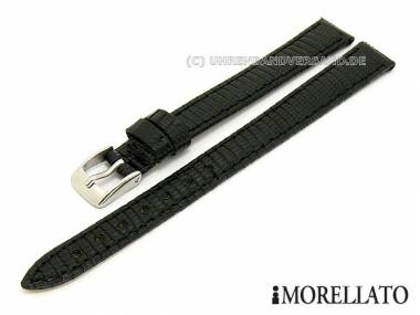 Uhrarmband XL -Livorno Cucito- 14mm schwarz echt Eidechse von MORELLATO (Schlie�enansto� 12 mm) - Bild vergr��ern 