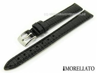 Uhrarmband -Violino Lucertola- 12mm schwarz echt Eidechse von MORELLATO (Schlie�enansto� 10 mm) - Bild vergr��ern 