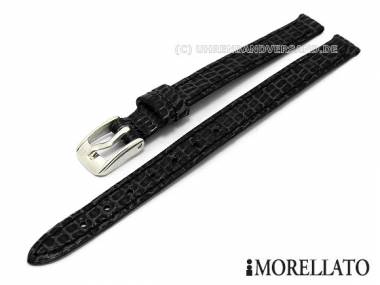 Uhrarmband -Violino Lucertola- 08mm schwarz echt Eidechse von MORELLATO (Schlie�enansto� 8 mm) - Bild vergr��ern 