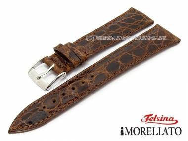 Uhrarmband echt Krokodil 16mm dunkelbraun Felsina-Kollektion von MORELLATO (Schlie�enansto� 14 mm) - Bild vergr��ern 