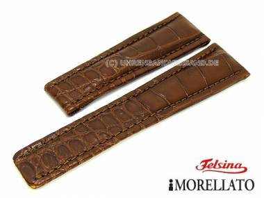 Uhrarmband echt Alligator 23mm dunkelbraun f�r Breitling MORELLATO Felsina (Schlie�enansto� 18 mm) - Bild vergr��ern 