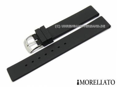 Uhrarmband -Smooth- 16mm schwarz Silikon glatt von MORELLATO (Schlie�enansto� 16 mm) - Bild vergr��ern 