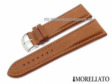 Uhrband 28mm hellbraun Naturkalbleder fein genarbt abgen�ht von MORELLATO (Schlie�enansto� 24 mm) - Bild vergr��ern 