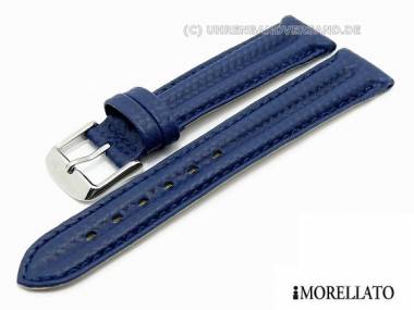Uhrarmband 22mm dunkelblau -Speed- Carbon-Optik Doppelwulst von MORELLATO - Bild vergr��ern 