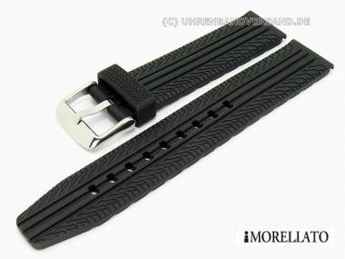 Uhrarmband -Levico- 20mm schwarz Rubber wasserfest von MORELLATO - Bild vergr��ern 
