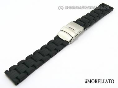 Uhrarmband -Iseo- 24mm schwarz Silikon Faltschlie�e von MORELLATO - Bild vergr��ern 