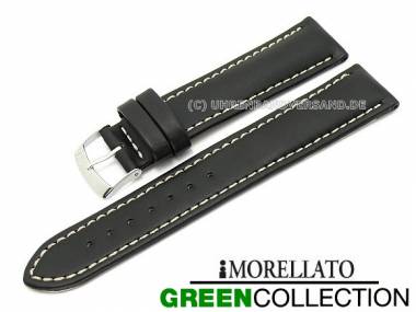 Uhrenarmband 22mm schwarz -Castagno- helle Naht von MORELLATO (Schlie�enansto� 20 mm) - Bild vergr��ern 