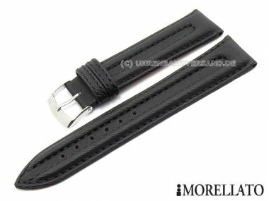 Uhrenarmband 18mm schwarz -Party- Doppelwulst von MORELLATO (Schlie�enansto� 16 mm) - Bild vergr��ern 