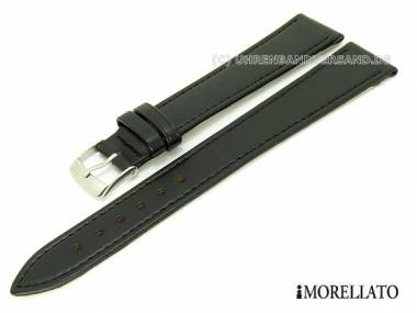 Uhrenarmband 20mm schwarz -Mexico XL- glatt flach abgen�ht von MORELLATO (Schlie�enansto� 16 mm) - Bild vergr��ern 