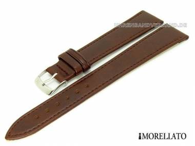 Uhrenarmband 16mm dunkelbraun -Mexico XL- glatt flach abgen�ht von MORELLATO (Schlie�enansto� 14 mm) - Bild vergr��ern 
