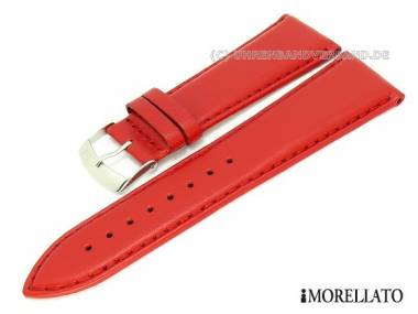 Uhrenarmband 24mm rot -Nappa Extra- glatt abgen�ht von MORELLATO (Schlie�enansto� 22 mm) - Bild vergr��ern 