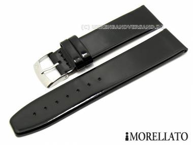 Uhrenarmband 20mm schwarz -Shiny- Lackleder von MORELLATO (Schlie�enansto� 18 mm) - Bild vergr��ern 