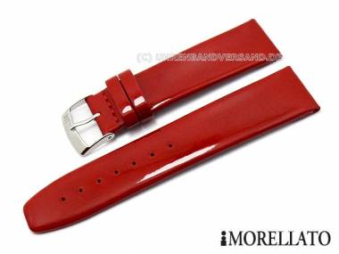Uhrenarmband -Perlata- 16mm rot Lackleder von MORELLATO (Schlie�enansto� 14 mm) - Bild vergr��ern 
