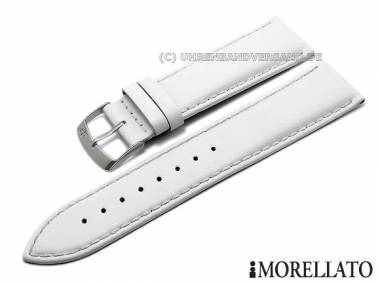 Uhrenarmband 24mm wei� -Nappa Extra- glatt abgen�ht von MORELLATO (Schlie�enansto� 22 mm) - Bild vergr��ern 