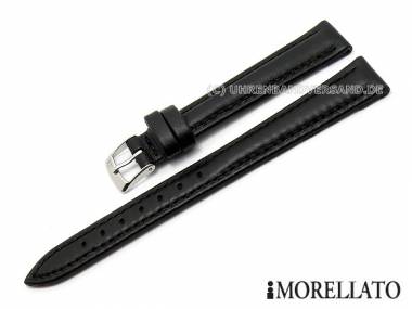 Uhrenarmband -Musa- 14mm schwarz fein genarbt abgen�ht von MORELLATO (Schlie�enansto� 12 mm) - Bild vergr��ern 