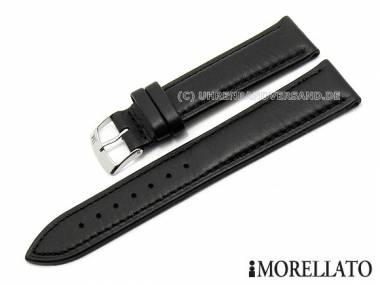 Uhrenarmband -Musa- 18mm schwarz fein genarbt abgen�ht von MORELLATO (Schlie�enansto� 16 mm) - Bild vergr��ern 