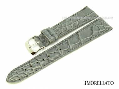 Uhrenarmband -Amadeus- 22mm grau echt Alligator matt von MORELLATO (Schlie�enansto� 18 mm) - Bild vergr��ern 