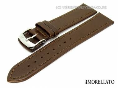 Uhrarmband -Anallergico- 16mm dunkelbraun echt Leder glatt abgen�ht von MORELLATO - Bild vergr��ern 