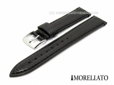 Uhrarmband -Palladio Anguilla- 18mm schwarz echtes Aal-Leder von MORELLATO - Bild vergr��ern 