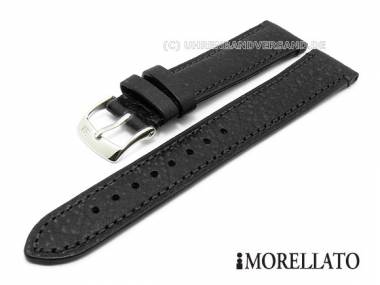 Uhrarmband -Pissarro Bufalo Vintage- 20mm schwarz B�ffelleder von MORELLATO - Bild vergr��ern 
