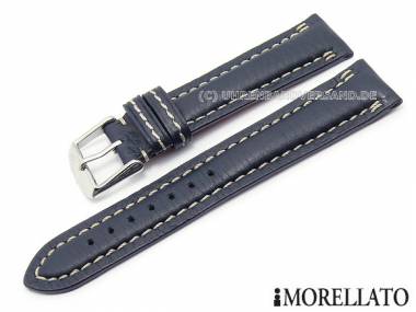 Uhrenarmband -Cervo Americano- 20mm dunkelblau echt Hirschleder MORELLATO (Schlie�enansto� 18 mm) - Bild vergr��ern 