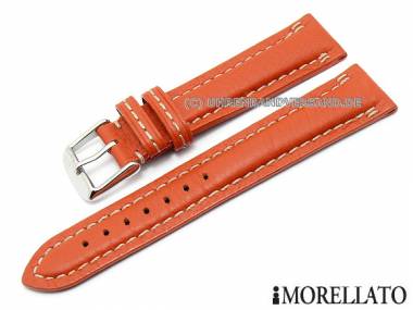 Uhrenarmband -Cervo Americano- 24mm orange echt Hirschleder von MORELLATO (Schlie�enansto� 22 mm) - Bild vergr��ern 