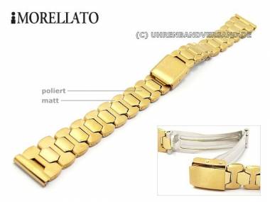 Uhrarmband 12mm Edelstahl vergoldet geb�rstet teilpoliert elegant von MORELLATO - Bild vergr��ern 