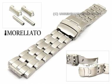 Uhrarmband 22mm Edelstahl mit Rundansto� sportliches Design Massiv-Optik satiniert von MORELLATO - Bild vergr��ern 