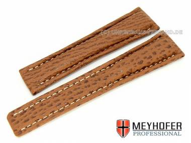 Uhrenarmband -Genua- 24mm hellbraun Hai wei�e Naht f�r Breitling MEYHOFER (Schlie�enansto� 20 mm) - Bild vergr��ern 