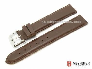 Uhrenarmband -Kiruna- XL 19mm dunkelbraun glatt von MEYHOFER (Schlie�enansto� 18 mm) - Bild vergr��ern 