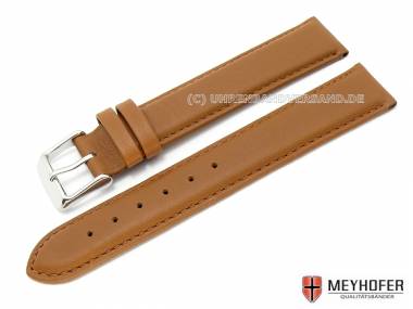 Uhrenarmband -Kiruna- XL 21mm hellbraun glatt von MEYHOFER (Schlie�enansto� 20 mm) - Bild vergr��ern 