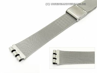 Uhrenband Edelstahl f�r Swatch 17mm Milanaise elegantes Design von Piero Magli - Bild vergr��ern 