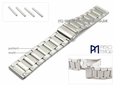 Uhrenarmband Edelstahl 22-26mm Wechselansto� teilweise poliert mit Faltschlie�e von Piero Magli - Bild vergr��ern 