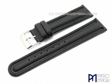 Uhrenarmband 18mm schwarz Synthetik von Piero Magli (Schlie�enansto� 16 mm) - Bild vergr��ern 