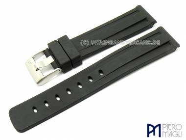 Uhrenarmband -Caucho Adventure- 24mm schwarz Rubber von Piero Magli (Schlie�enansto� 22 mm) - Bild vergr��ern 