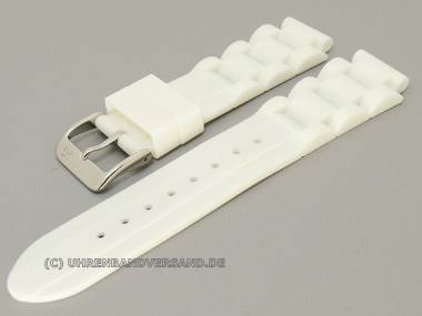 Uhrenarmband -Silicona CRT- 16mm wei� Silikon mit Struktur von Piero Magli - Bild vergr��ern 