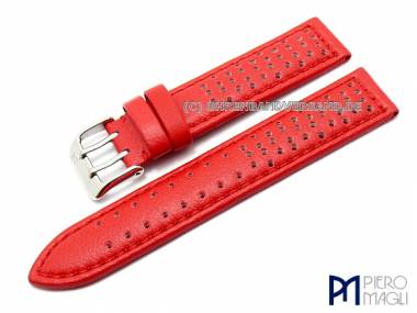 Uhrenarmband -Lorica Perforada- 24mm rot Lorica abgen�ht von Piero Magli (Schlie�enansto� 24 mm) - Bild vergr��ern 