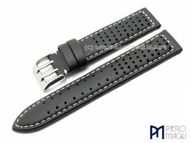 Uhrenarmband -Lorica Perforada- 22mm schwarz Lorica abgen�ht von Piero Magli (Schlie�enansto� 22 mm) - Bild vergr��ern 