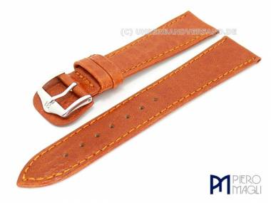 Uhrenband 20mm rotbraun echt B�ffel genarbt von Piero Magli (Schlie�enansto� 16 mm) - Bild vergr��ern 