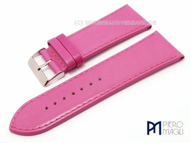 Uhrenband 36mm magenta glatt elegant abgen�ht von Piero Magli (Schlie�enansto� 30 mm) - Bild vergr��ern 