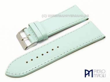 Uhrenband 36mm hellblau glatt elegant abgen�ht von Piero Magli (Schlie�enansto� 30 mm) - Bild vergr��ern 