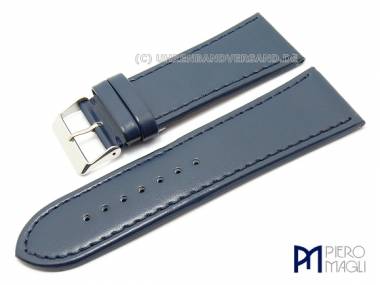 Uhrenband 36mm nachtblau glatt elegant abgen�ht von Piero Magli (Schlie�enansto� 30 mm) - Bild vergr��ern 