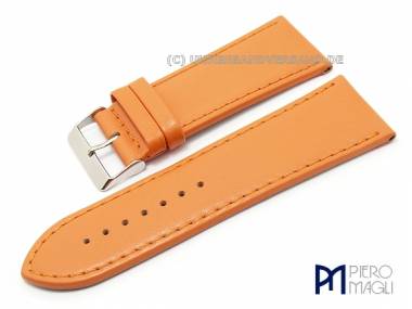 Uhrenband 34mm orange glatt elegant abgen�ht von Piero Magli (Schlie�enansto� 30 mm) - Bild vergr��ern 
