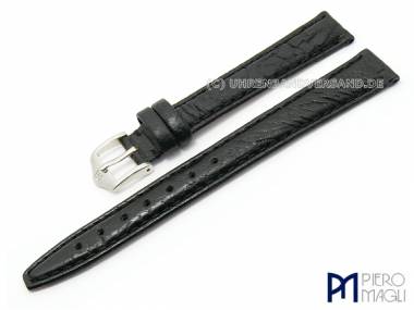 Uhrenband -Bisonte XL- 12mm schwarz Bisonnarbung von Piero Magli (Schlie�enansto� 10 mm) - Bild vergr��ern 