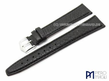 Uhrenband -Bisonte XL- 18mm schwarz Bisonnarbung von Piero Magli (Schlie�enansto� 16 mm) - Bild vergr��ern 